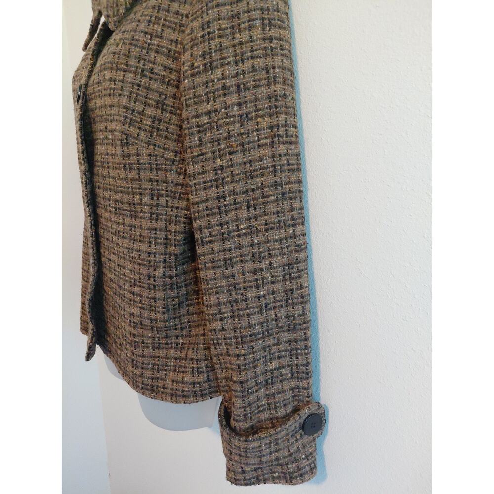 True Vintage Wool Overcoat Charles Gray London Tweed Women's Large Brown Classic - Picture 3 of 12
